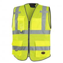 Pioneer V1024860U-3XL - Poly Mesh Zip-Front Safety Vests