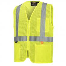 Pioneer V2510960-XL - Self-Extinguishing Hi-Vis Mesh Safety Vests
