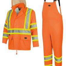 Pioneer V1080150U-3XL - Waterproof Lightweight Safety Rainsuits - Polyester/PVC