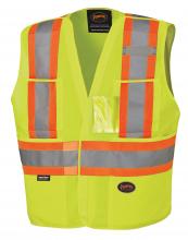 Pioneer V1021061U-4/5XL - Surveyor's Hi-Vis Drop Shoulder Tear-Away Safety Vest