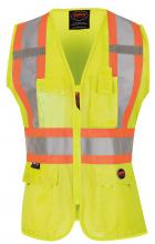 Pioneer V1021860U-3XL - Women's Safety Vest Tricot Poly Interlock