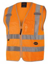 Pioneer V1025150U-XL - Poly Tricot Zip Front Safety Vests
