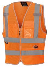 Pioneer V1025250U-XL - Poly Mesh Zip-Front Safety Vests