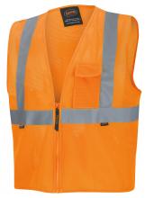 Pioneer V1060450U-XL - Hi-Vis Mesh Zip-Up Safety Vest