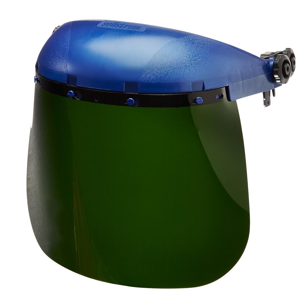 390 Premium Series Acetate Face Shields - Ratcheting - Single Crown