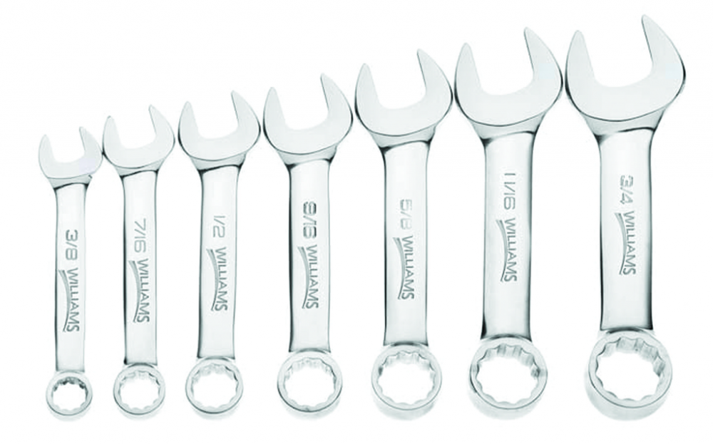 7 pc SAE Stubby Combination Wrench Set