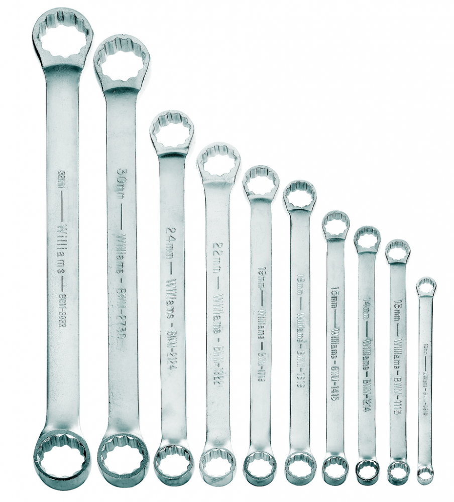 10 pc Metric Double Head 10  Offset Box End Wrench Set