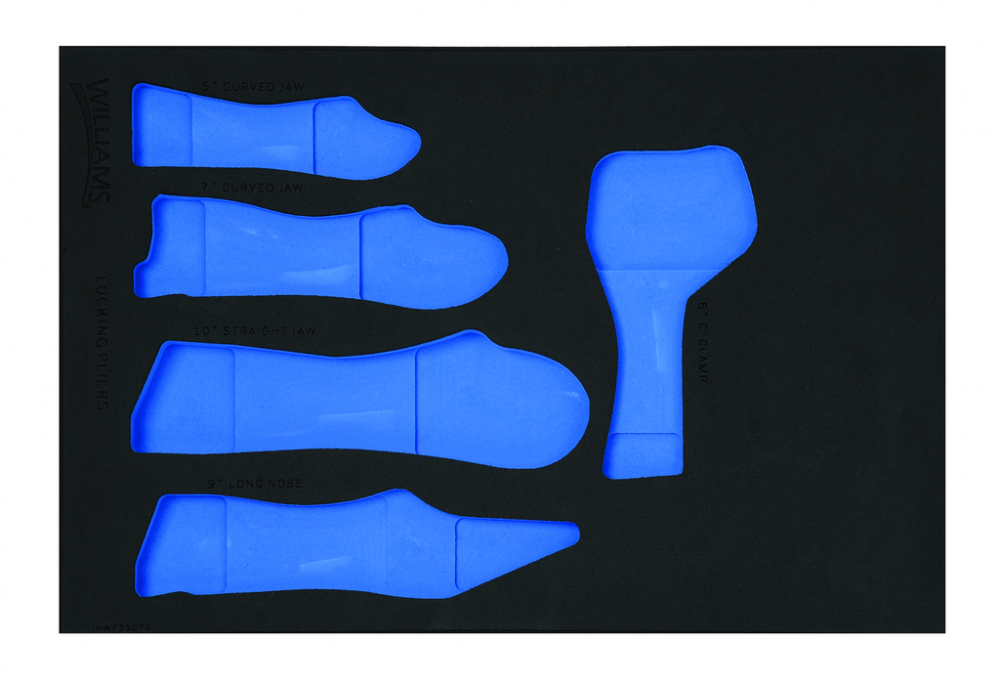 1/3 Foam Drawer Insert Only for 5 pc Locking Pliers Set