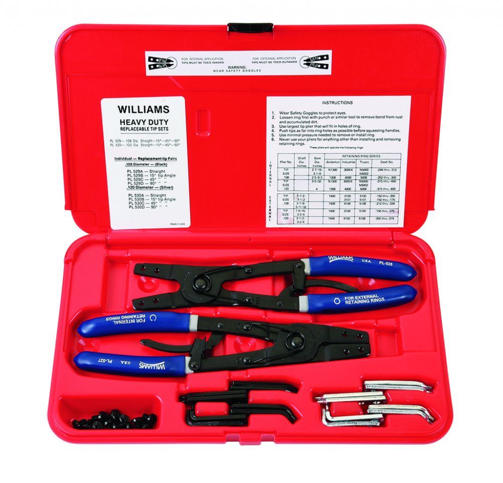 10 pc Heavy Duty Retaining Ring Pliers Set