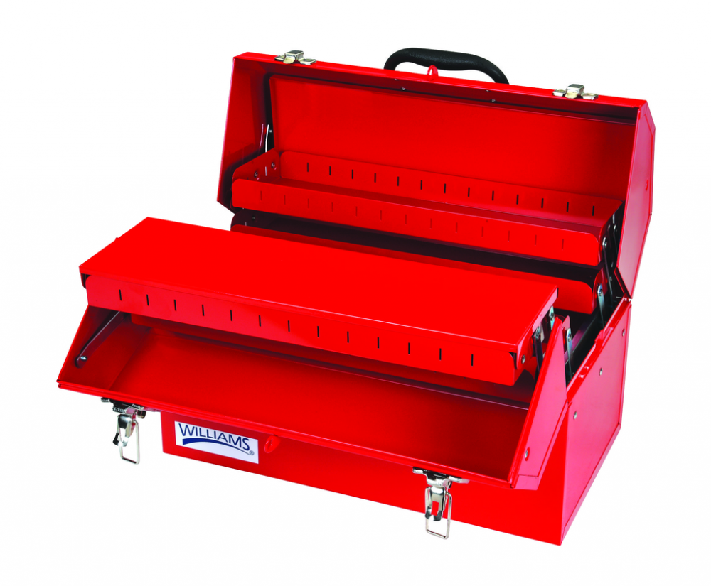 18&#34; Four Tray Cantilever Tool Box Red