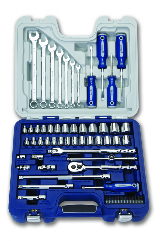 63 pc 3/8&#34; Drive Socket, Screwdriver, and Wrench Set