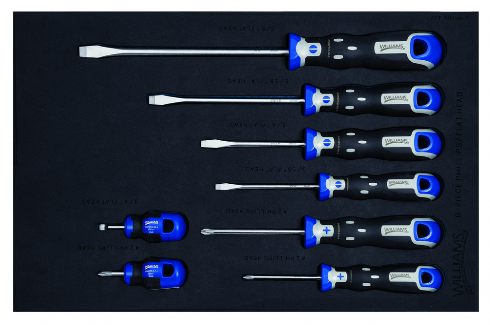 8 pc SuperTorque  Screwdriver Set in 1/3 Foam Drawer Insert