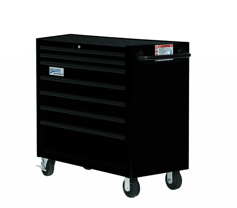 40&#34; Wide x 20&#34; Deep Seven-Drawer Professional Series Roll Cabinet Black