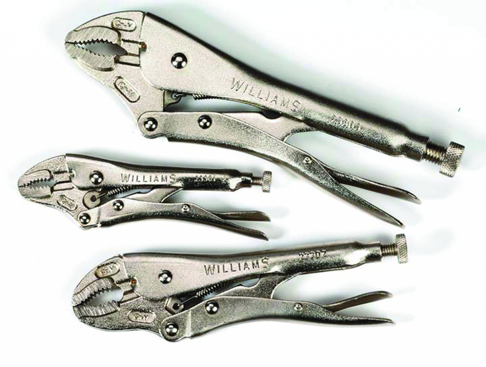 3 pc Curved Jaw Locking Pliers with Cutter Set