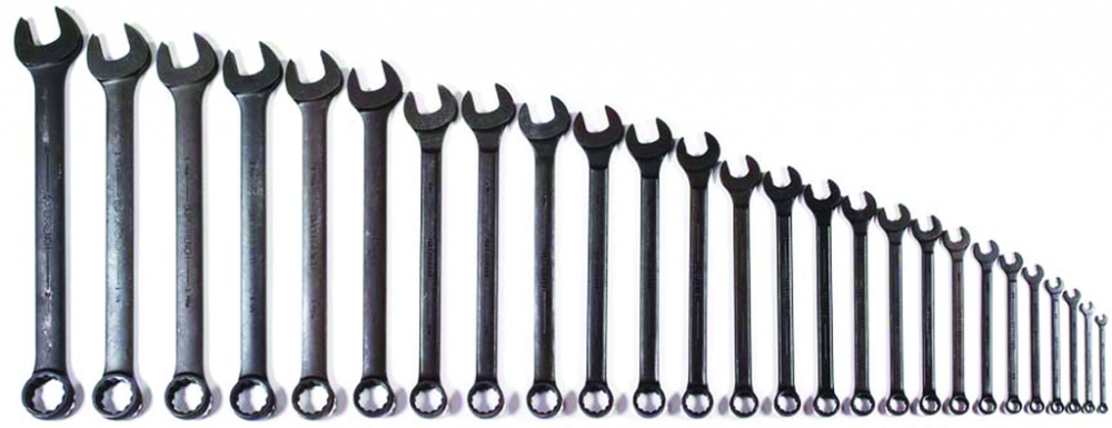 11 pc SAE SUPERCOMBO  Black Industrial Finish Combination Wrench Set
