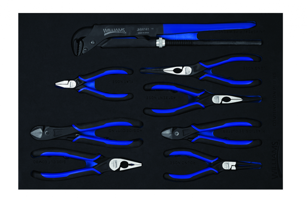 8 pc Combination Pliers Set in 1/3 Foam Drawer Insert