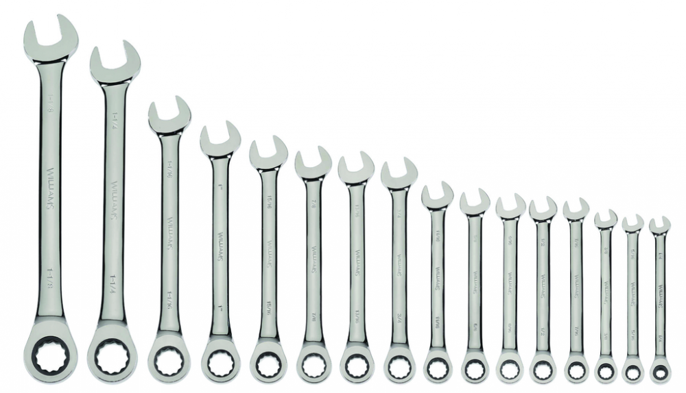 16 pc SAE Combination Ratcheting Wrench Set