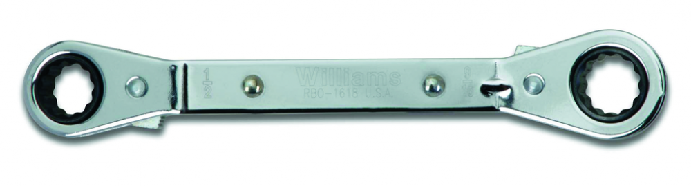 11/16 x-13/16 12-Point SAE Double Head 25  Reversible Offset Ratcheting Box Wrench