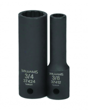 Williams JHW37412 - 1/2" Drive 12-Point SAE 3/8" Deep Impact Socket
