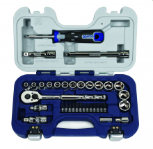 Williams JHW50613B - 35 pc 6 Drive 6-Point Metric Basic Tool Set with 1/4" Hex Screwdriver Bits packed in Rugged Case