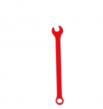 Williams JHW1236RSC - 1-1/8" 12-Point SAE SUPERCOMBO  High Visibility Red Combination Wrench