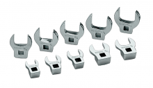 Williams JHWWSBCO-10 - 10 pc 3/8" Drive SAE Open-End Crowfoot Wrench Set on Rail and Clips