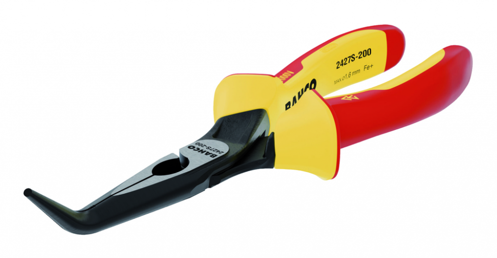1000V 6-1/4&#34; 4 Degree Curved Nose Plier