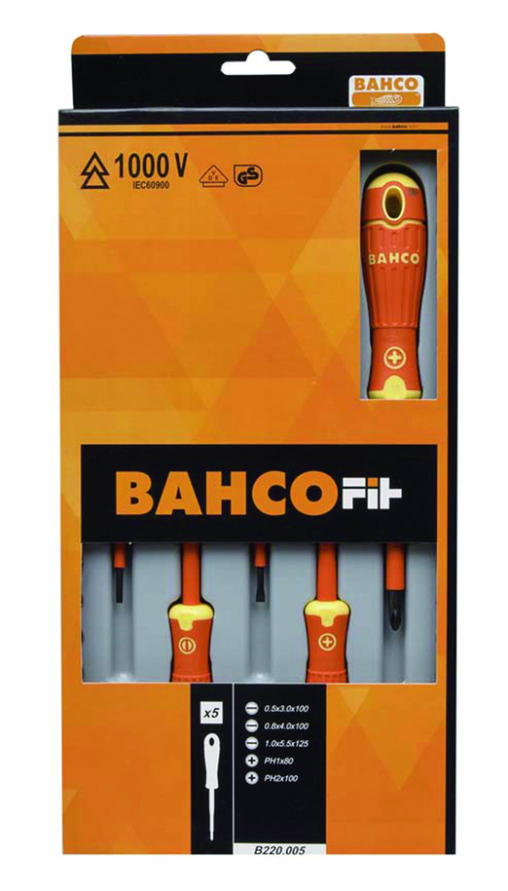 BAHCOFIT Screwdriver Insulated Set 5 pcs