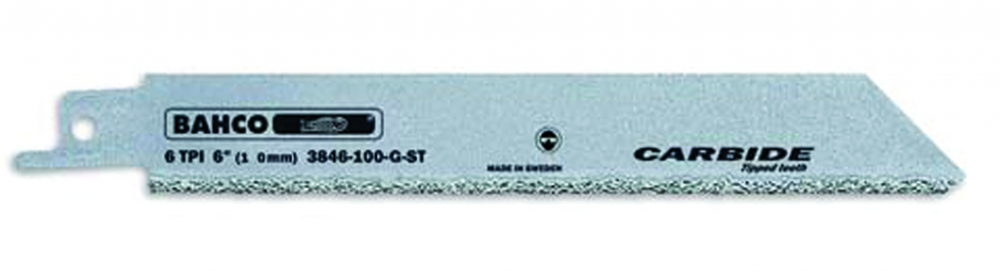 Carbide-Grit Recip Blade, Str, 6&#34; TPI - 2/Pk