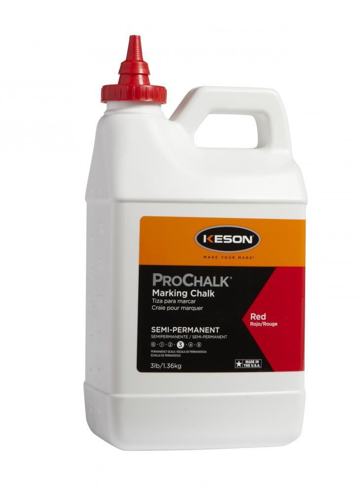 PROCHALK® LEVEL 3, SEMI-PERMANENT, RED, 3 LBS