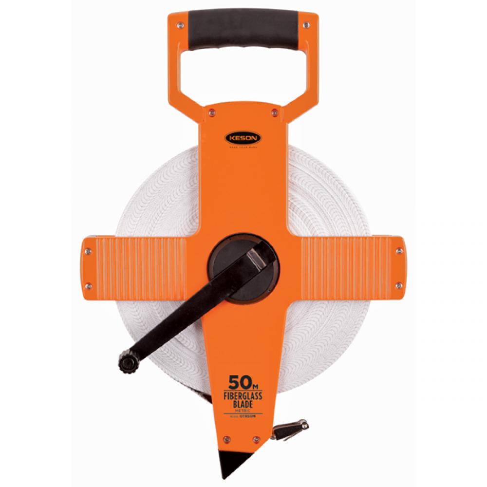50M, UNITS: METRIC FIBERGLASS TAPE MEASURE WITH HOOK