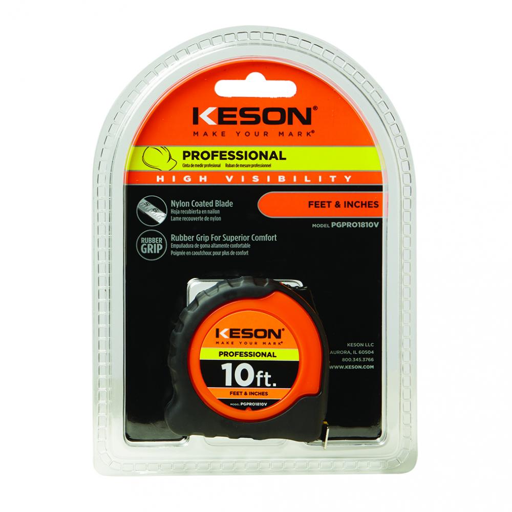 10 FT x 5/8 IN, PRO CASE, NYLON COATED STEEL BLADE, UNITS: FT, 1/8, 1/16, ORANGE *NEW ITEM