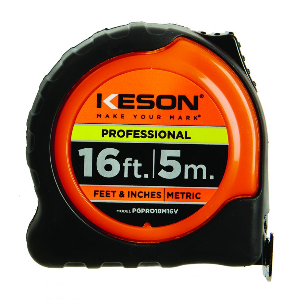 25 FT x 1 IN, PRO CASE, NYLON COATED STEEL BLADE, UNITS: FT, 1/8, 1/16 & CM, MM, ORANGE *NEW ITEM