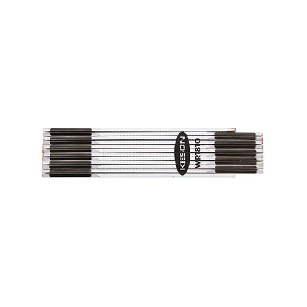 6&#39; x 5/8&#34; WHITE WOOD RULE, SIDE 1: FT & IN, SIDE 2: FT & 10ths; ENGINEERS&#39;