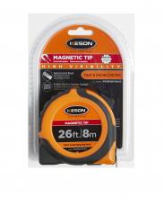 Keson PG18M26VMAG - 26 FT x 1 IN NYLON COATED STEEL BLADE, UNITS: 1/8, 1/16 & CM, MM, ORANGE, MAGNETIC TIP