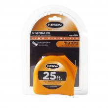 Keson PGT181025V - 25 FT x 1 IN, TOGGLE LOCK, NYLON COATED STEEL , UNITS: FT, 1/8, 1/16 & FT, 1/10, 1/100, ORANGE
