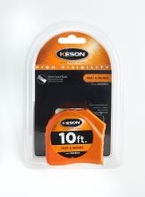 Keson PGT18M10V - 10 FT x 5/8 IN, TOGGLE LOCK, NYLON COATED STEEL , UNITS: FT, 1/8, 1/16 & CM, MM, ORANGE