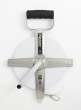 Keson SNR10300H - 300 FT, UNITS: 1/10, 1/100, 2X NYLON COATED STEEL TAPE W/HOOK STAINLESS STEEL HOUSING