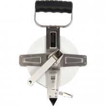 Keson SNR18100 - 100 FT, UNITS: IN, 1/8, 2X NYLON COATED STEEL TAPE WITH HOOK STAINLESS STEEL HOUSING
