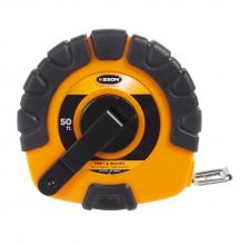 Keson ST1850Y - 50 FT, UNITS: IN, 1/8, LACQUER COATED STEEL TAPE WITH HOOK