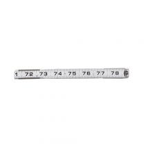 Keson WR18M - 2M (78") X 5/8" WHITE WOOD RULE, SIDE 1: FT & IN, SIDE 2: MMC, CM, M; METRIC