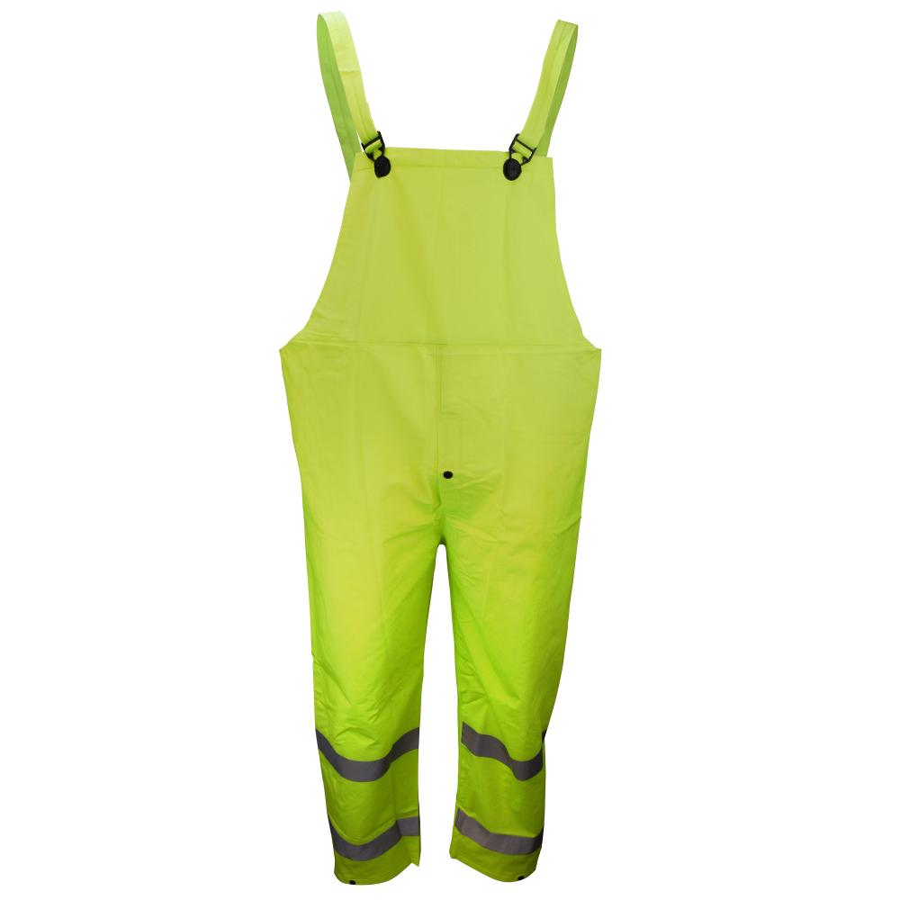 1820BTF Econo-Viz Series Bib Trouser with Fly and Reflective Tape - Hi-Vis Lime - Size 6X