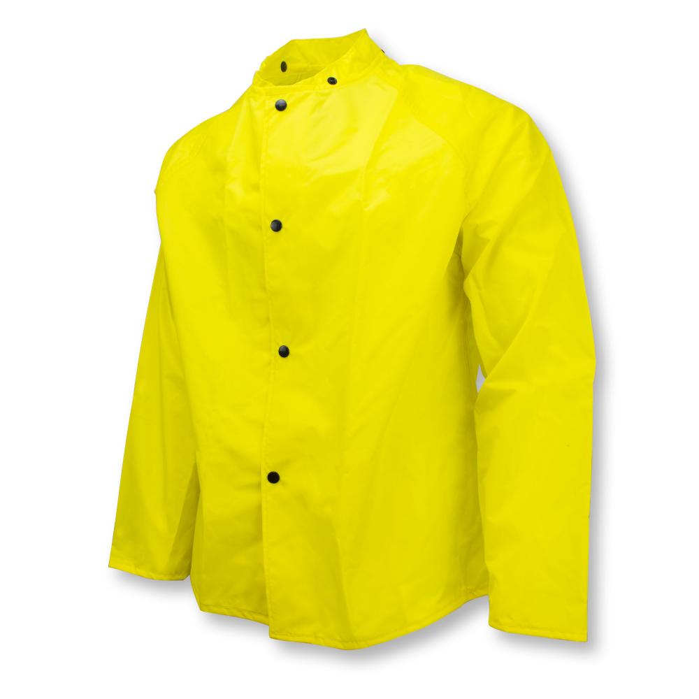 375SJ Cool Wear Jacket with Snaps for Hood - Safety Yellow - Size S