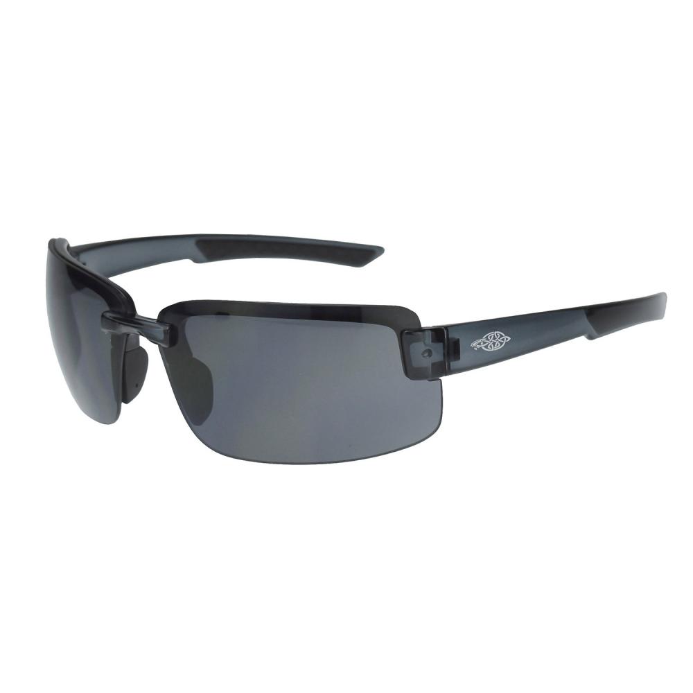 ES6 Premium Safety Eyewear - Crystal Black Frame - Smoke Lens