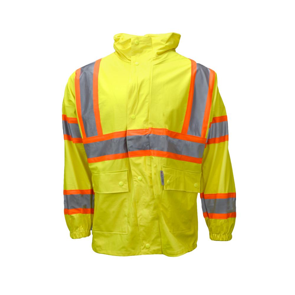 9220APK Tri-Viz Parka with Hood - Lime - Size 4X