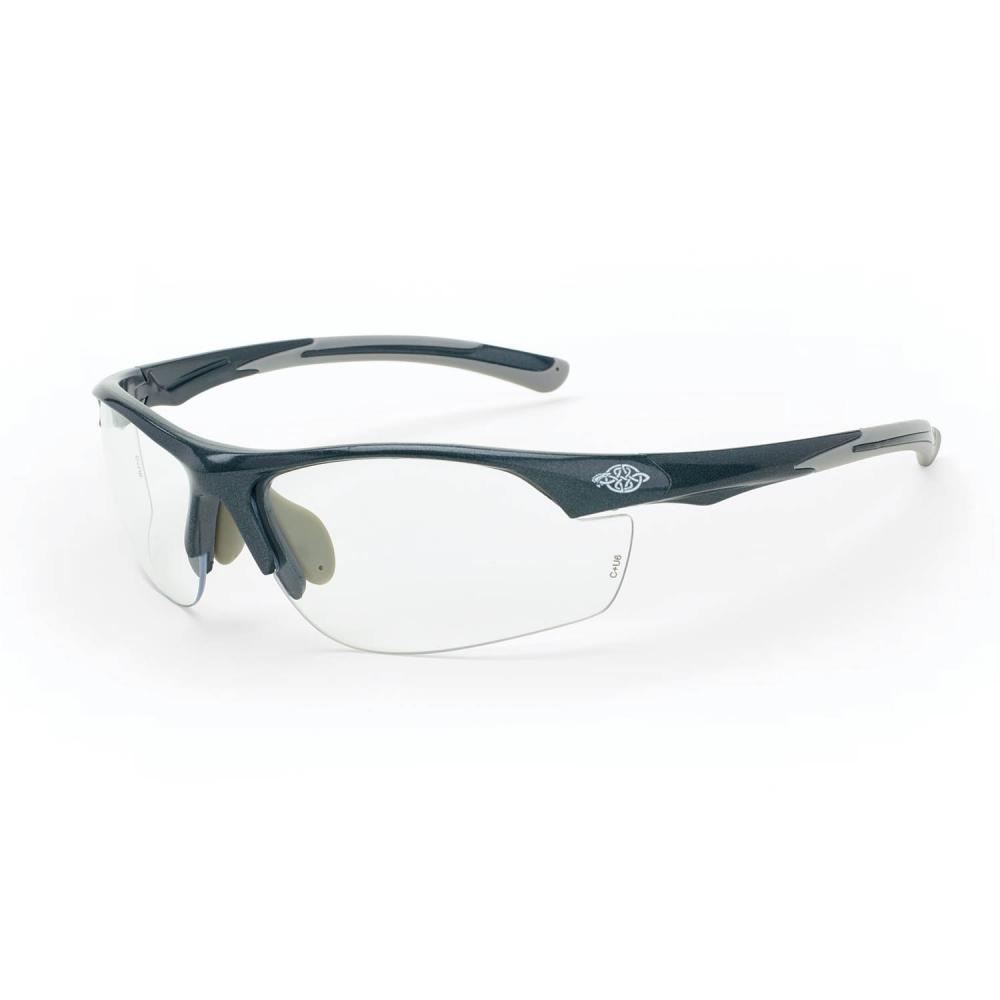 AR3 Premium Safety Eyewear - Shiny Pearl Gray Frame - Clear Lens