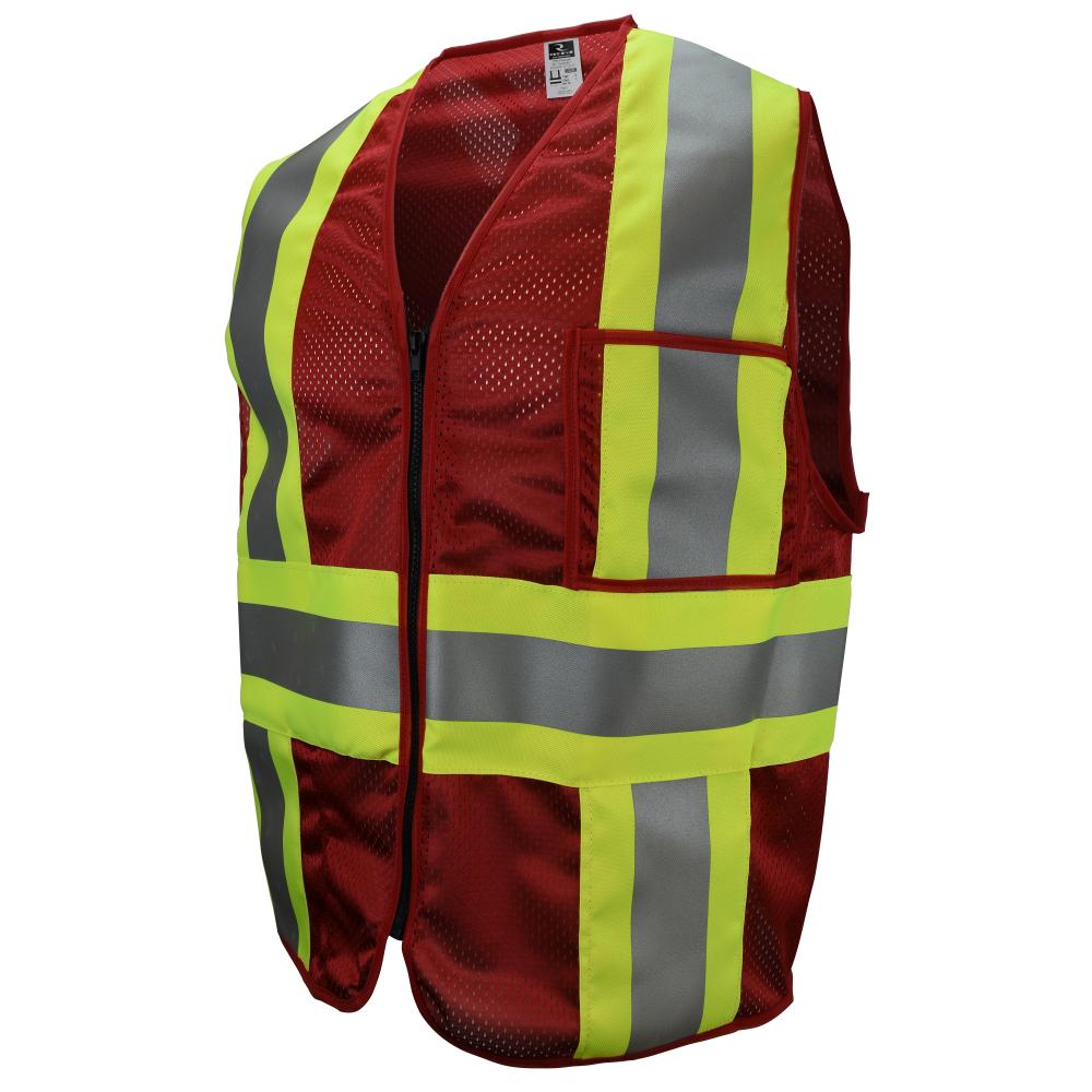 CSV22 Custom Type O Class 1 Safety Vest - Red - Size 5X