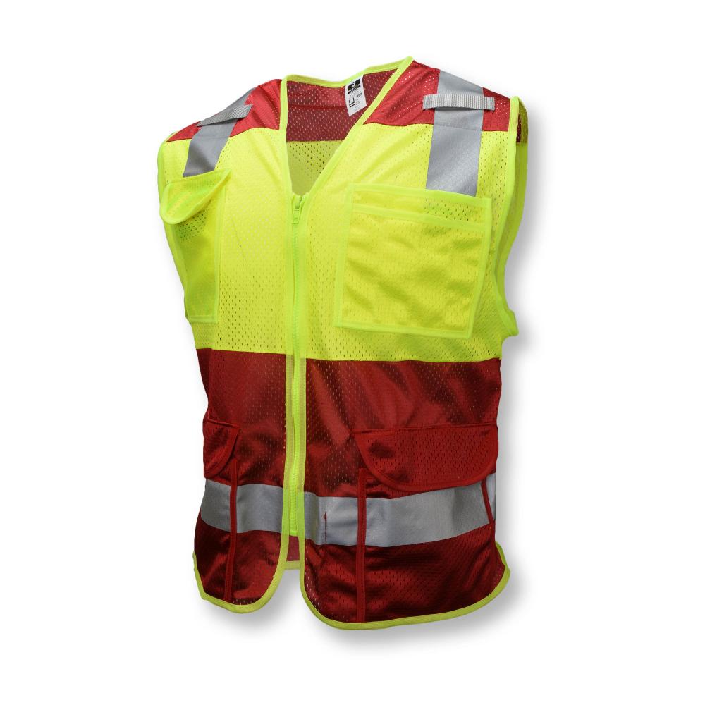 CSV6 Custom Type O Class 1 Safety Vest - Red - Size 5X