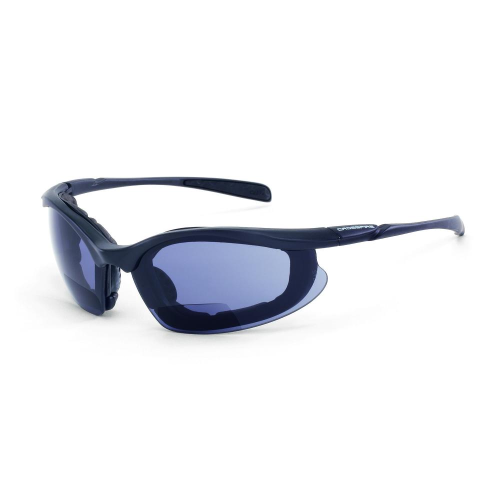 Concept Foam Lined Bifocal Safety Eyewear - Matte Black Frame - Smoke Lens - 1.5 Diopter