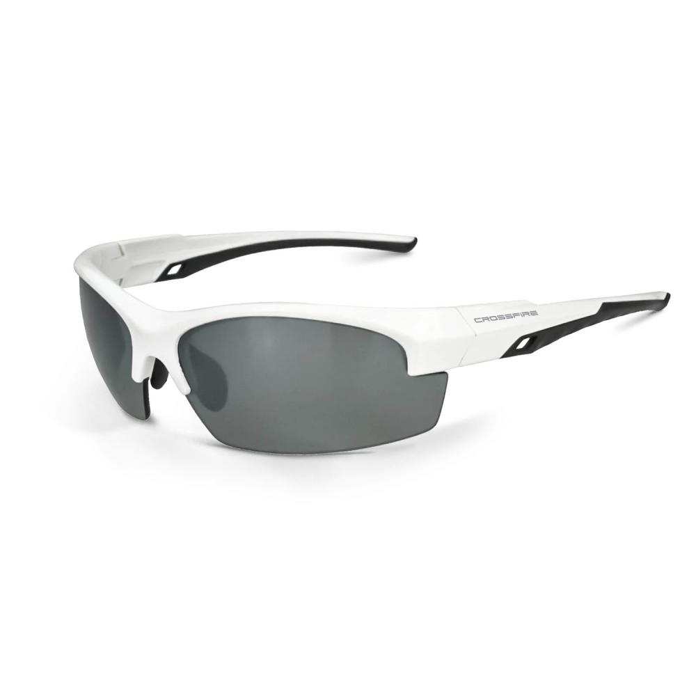 Crucible Premium Safety Eyewear - White Frame - Polarized Silver Mirror Lens
